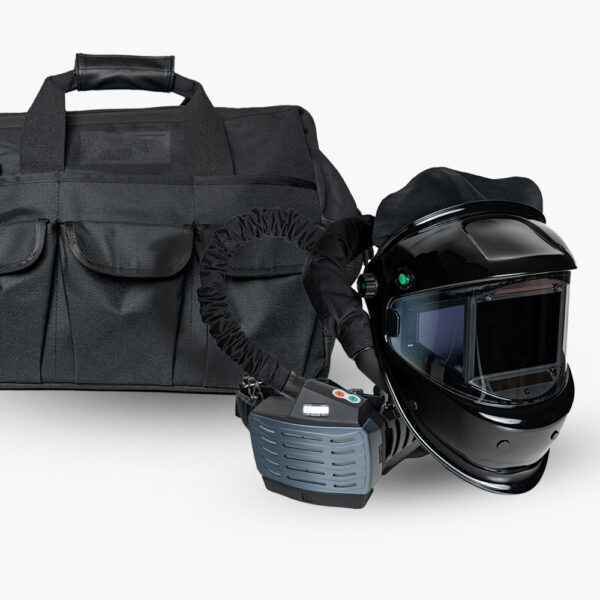 ISIK24 Panorama-W Digital TC Automatik-Schweißhelm mit Belüftung und Tasche